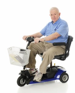 man using scooter