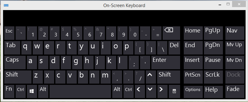 image of onscreen keyboard